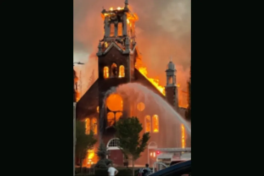 Fire destroys St. Jean Baptiste parish in Morinville, June 30, 2021.?w=200&h=150
